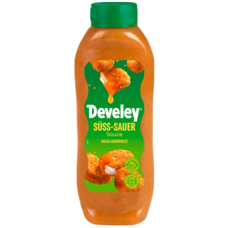 Develey Süss Sauer Sauce 875 ml fruchtig pikante Asia Sauce perfekt für Fingerfood und Grill
